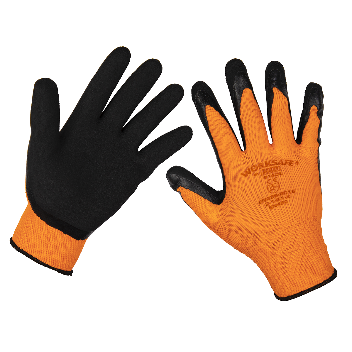 Foam Latex Grippa Gloves (Large) - Pack of 12 Pairs