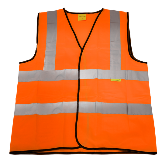 Hi-Vis Orange Waistcoat (Site and Road Use) - Large