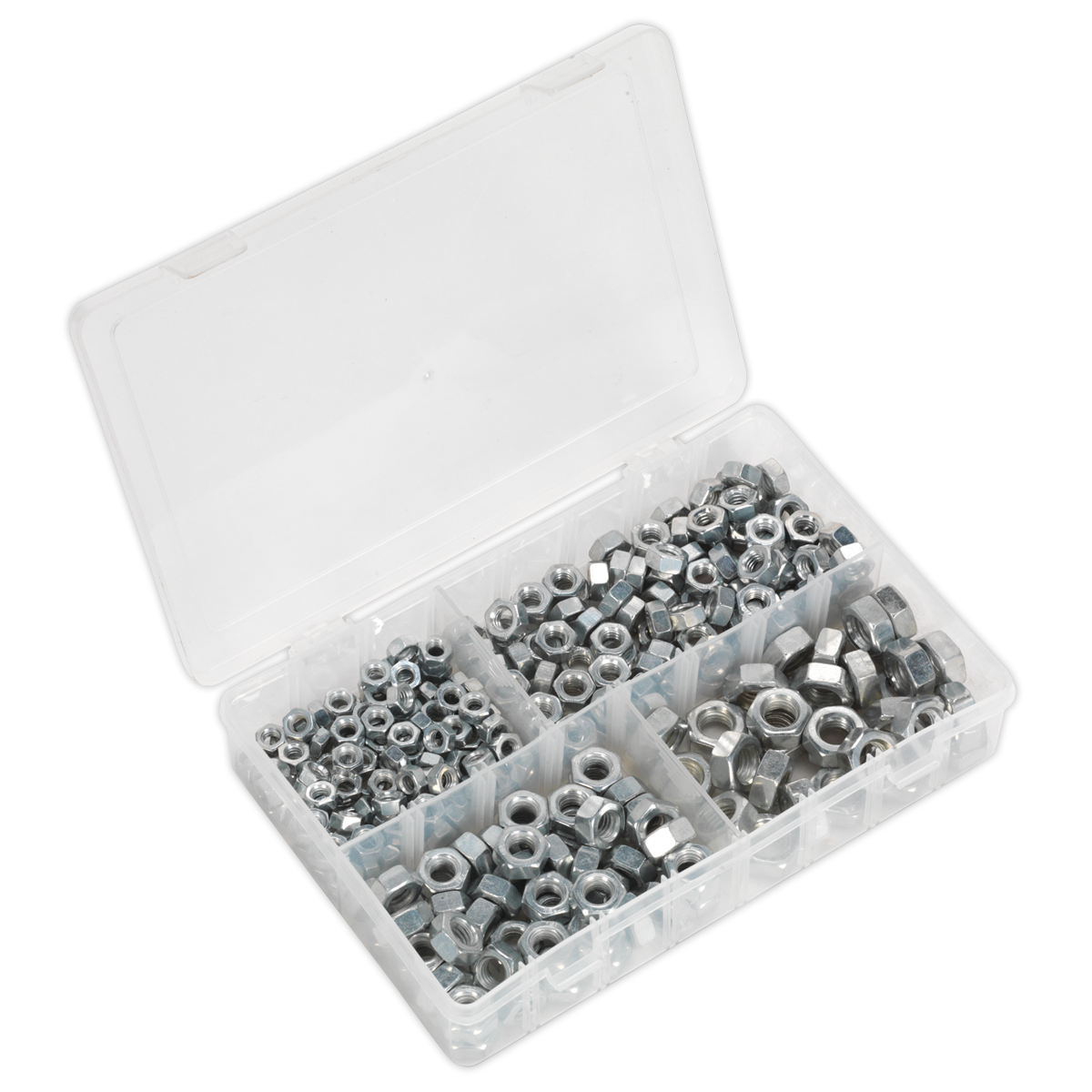 320pc 1/4"-1/2"UNF Steel Nut Assortment