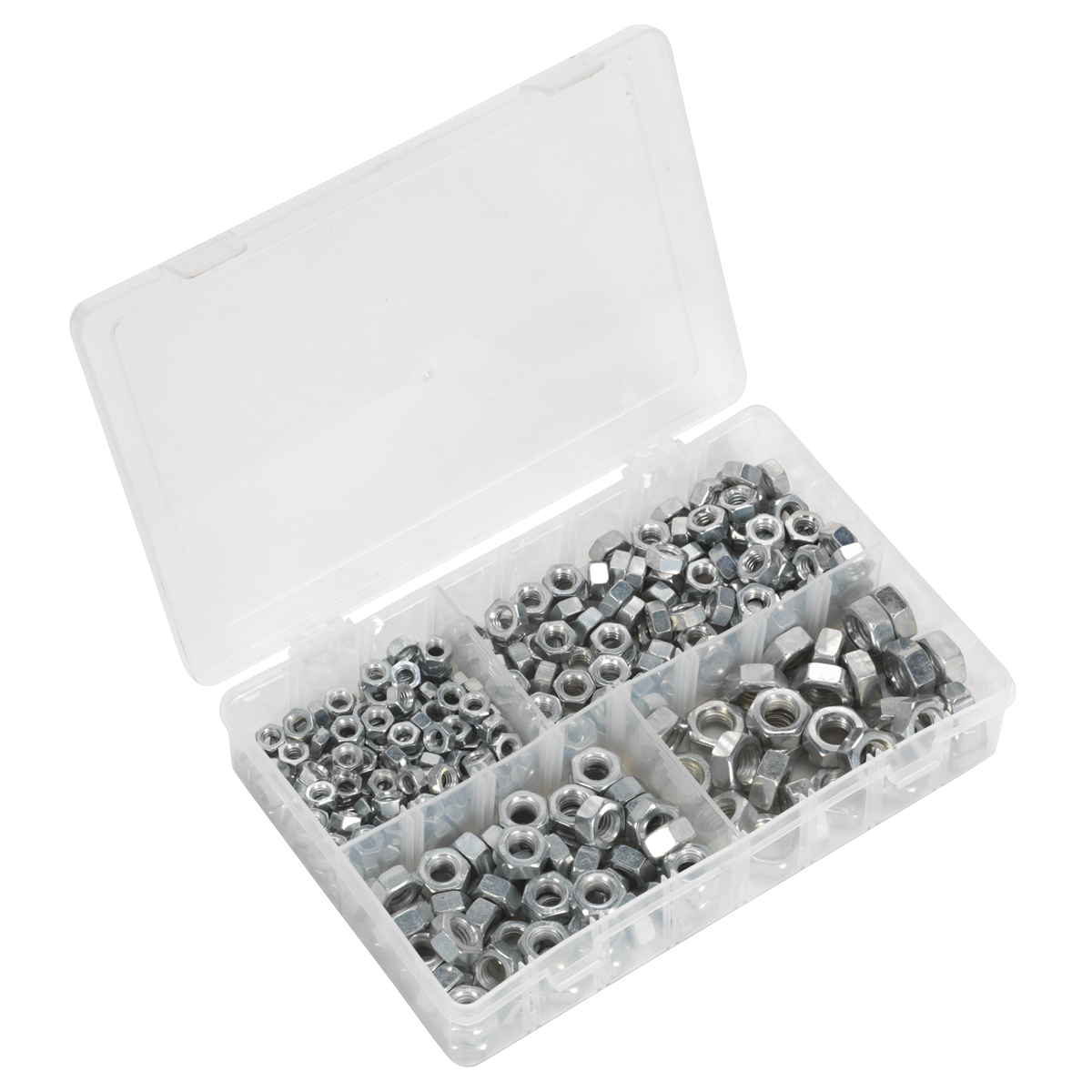 320pc 1/4"-1/2"UNC Steel Nut Assortment