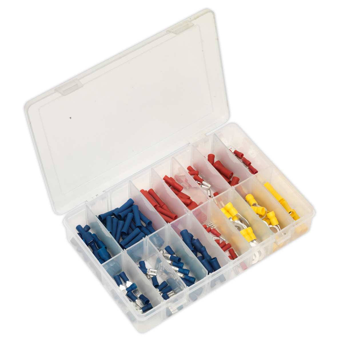 200pc Blue, Red & Yellow Crimp Terminal Assortment