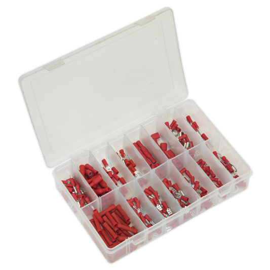 260pc Red Crimp Terminal Assortment