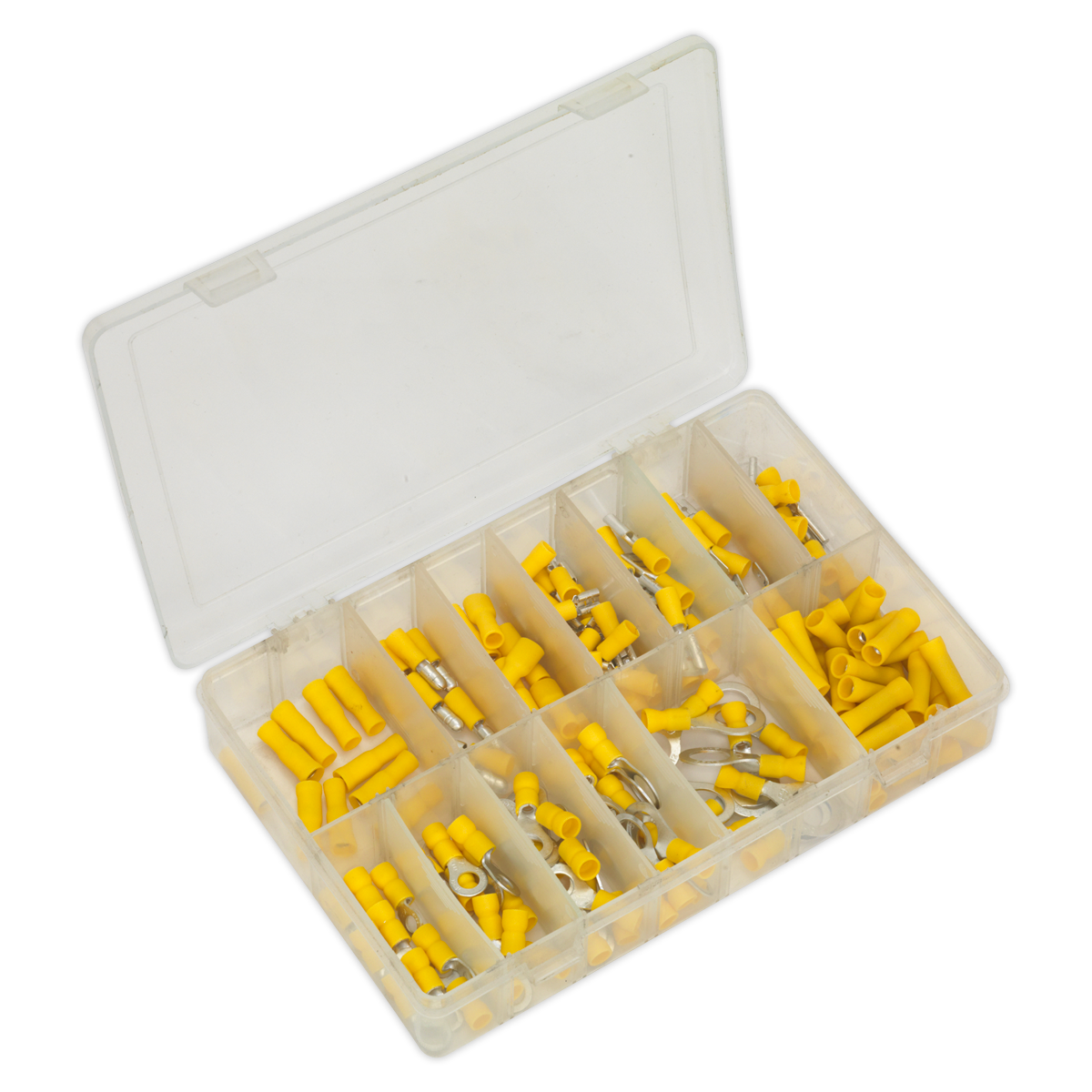 140pc Yellow Crimp Terminal Assortment