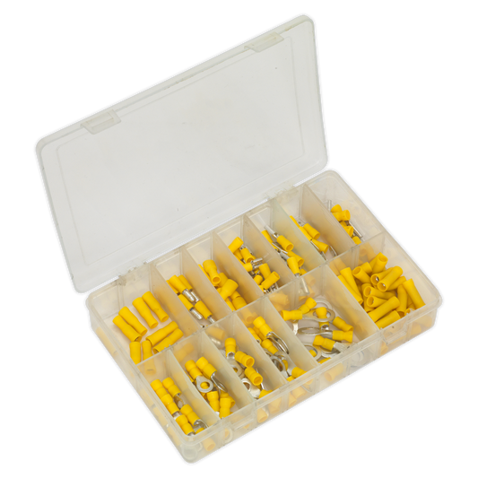 140pc Yellow Crimp Terminal Assortment