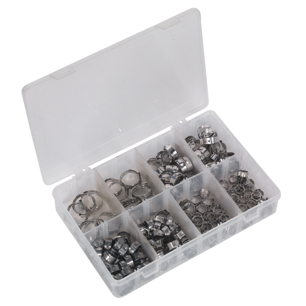 160pc Stainless Steel O-Clip Single Ear Assortment