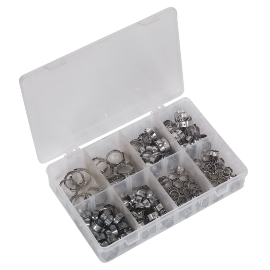 160pc Stainless Steel O-Clip Single Ear Assortment