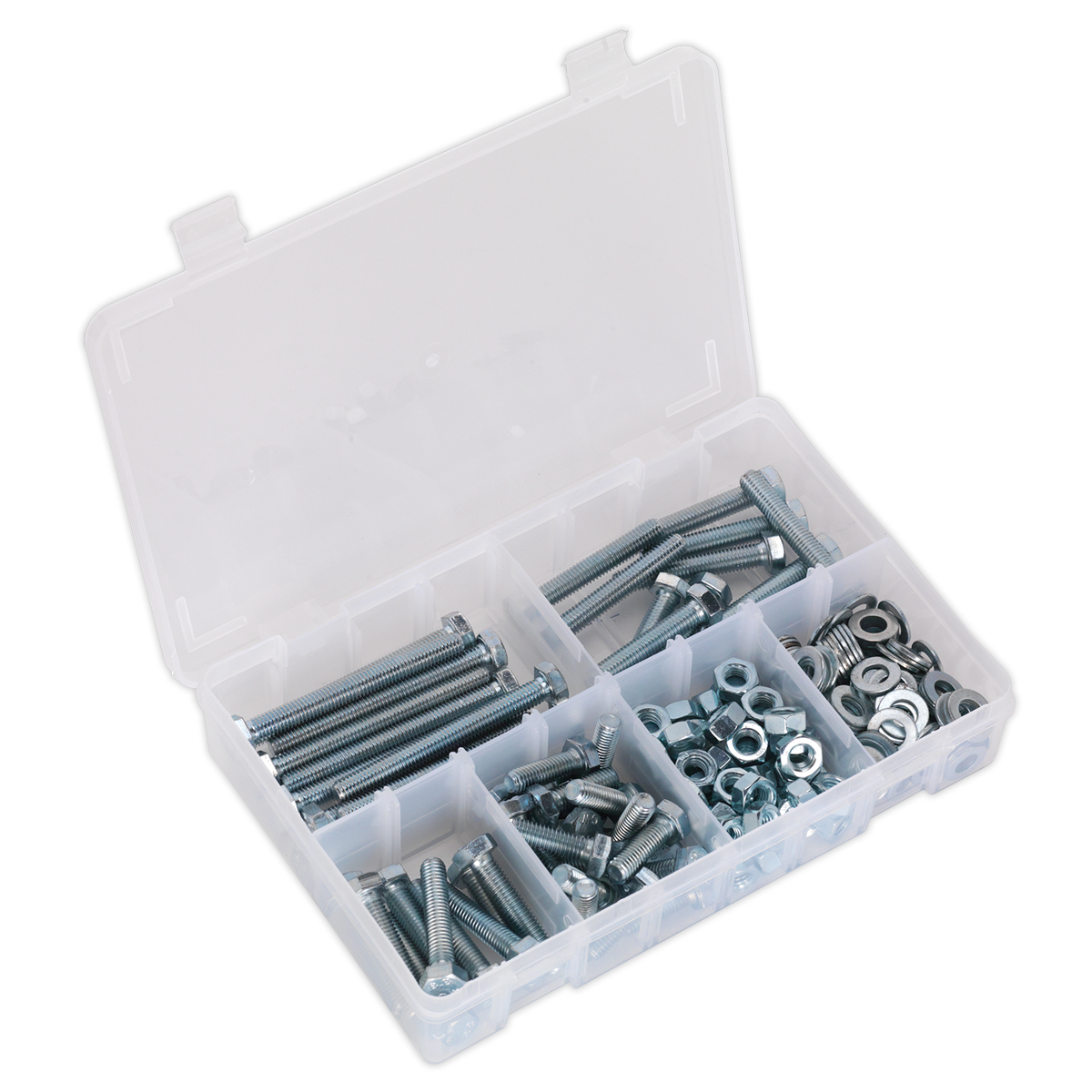 220pc High Tensile Setscrew, Nut & Washer Assortment M8