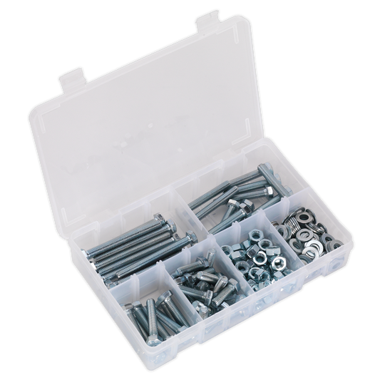 220pc High Tensile Setscrew, Nut & Washer Assortment M8