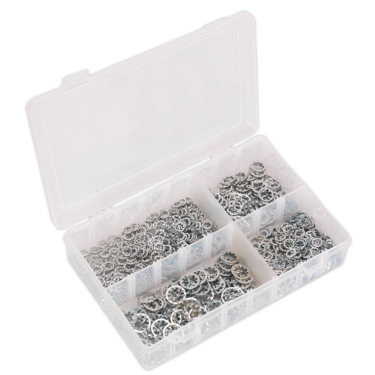 1000pc Internal Serrated Lock Washer Assortment DIN 6798J - M5-M10