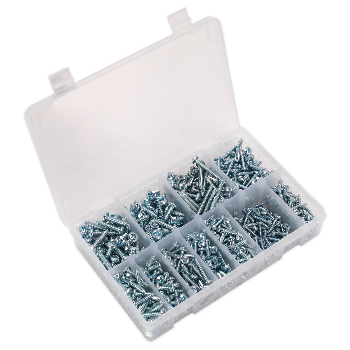 700pc Self-Tapping Pan Head Pozi Screw Assortment - DIN 7981CZ