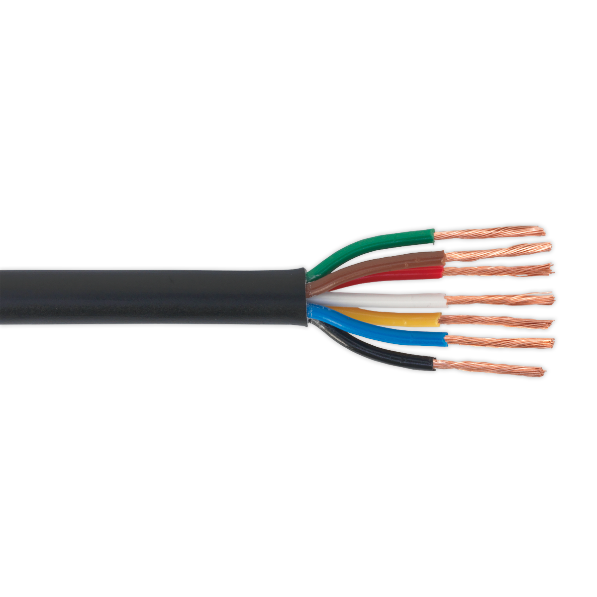 30m 24/0.20mm 7-Core Thin Wall Automotive Cable - Black