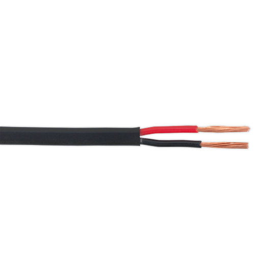 30m 32/0.20mm Thin Wall Flat Twin Automotive Cable - Black