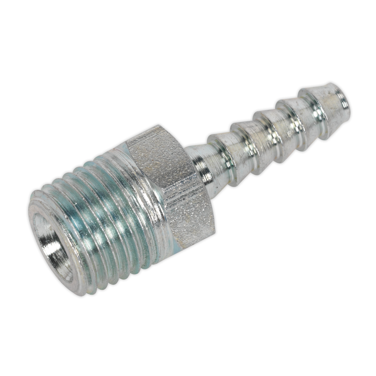 Screwed Tailpiece Male 1/4"BSPT - 3/16" Hose - Pack of 5