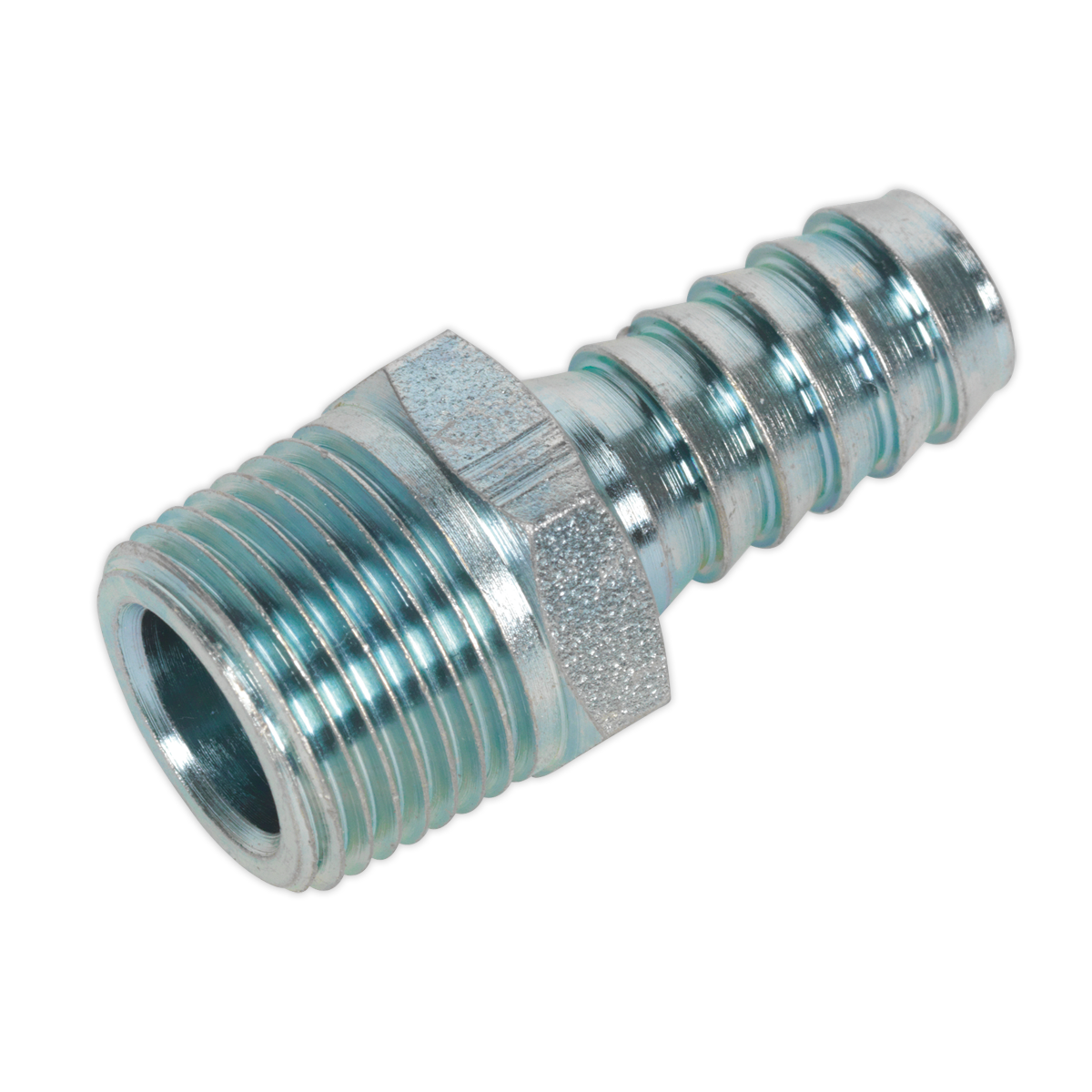 Screwed Tailpiece Male 3/8"BSPT - 3/8" Hose - Pack of 5