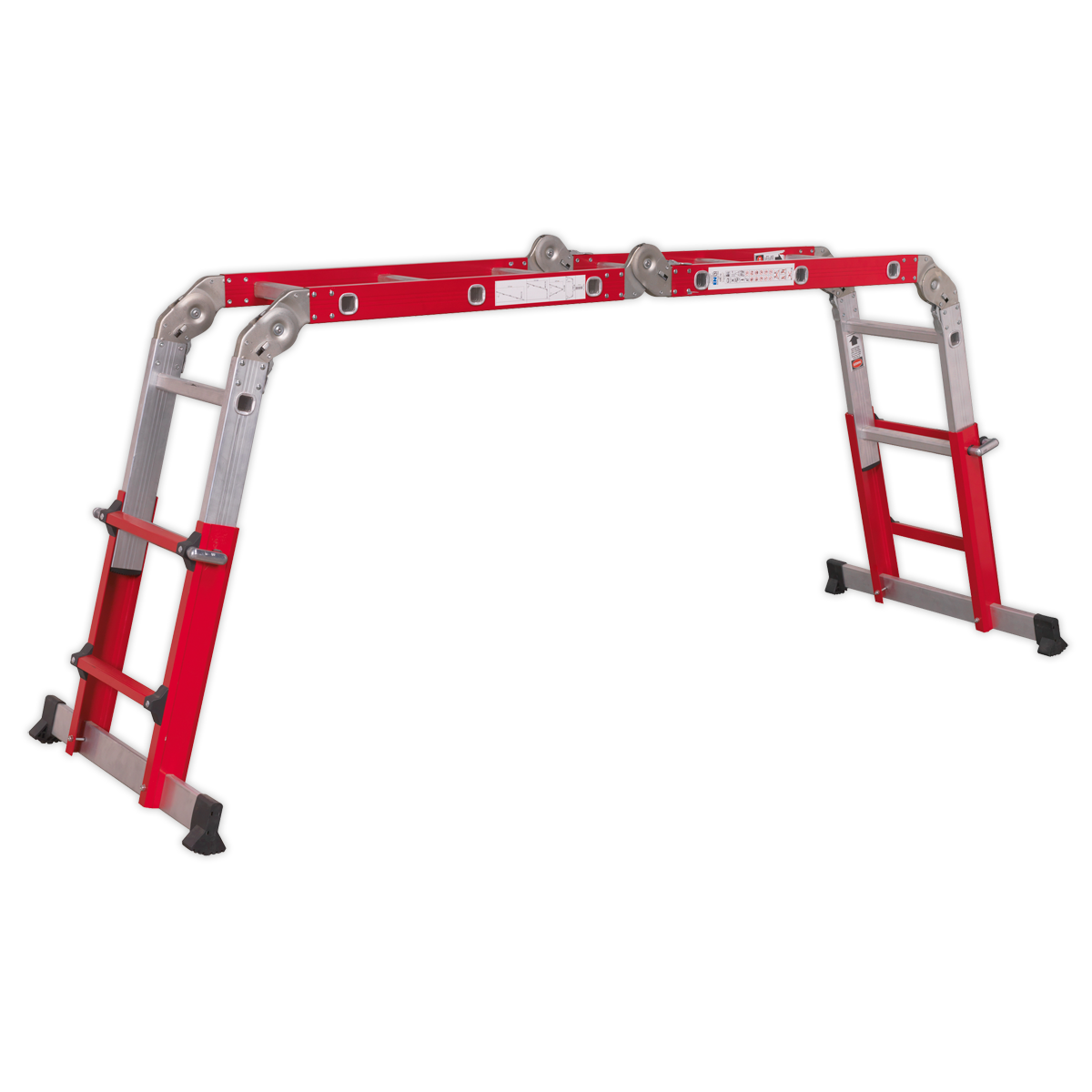 4-Way Aluminium Adjustable Height Folding Platform Ladder EN 131