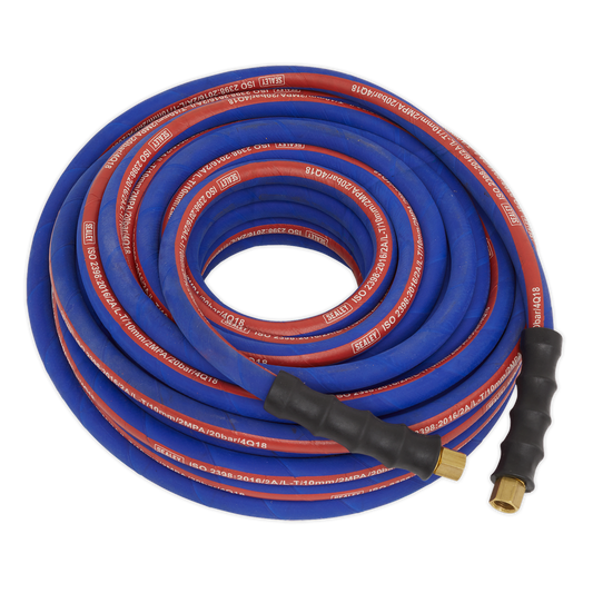 20m x Ø10mm Extra-Heavy-Duty Air Hose with 1/4"BSP Unions