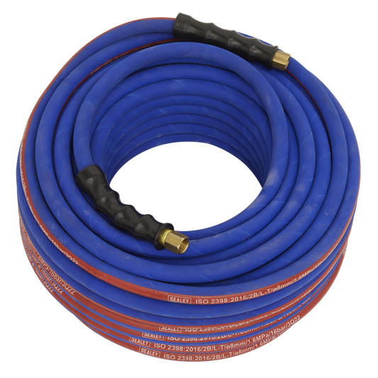 30m x Ø8mm Extra-Heavy-Duty Air Hose with 1/4"BSP Unions