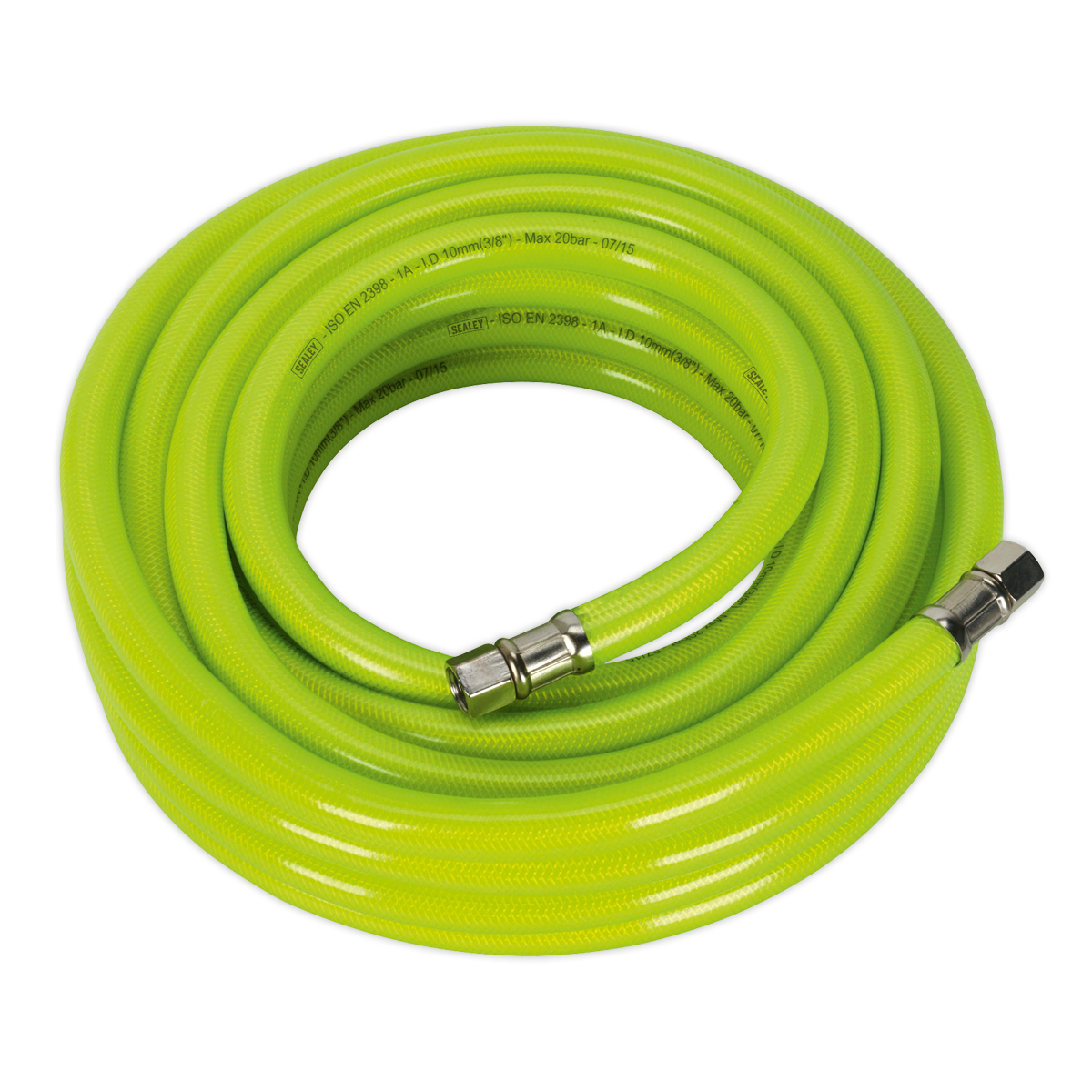 10m x Ø10mm High-Visibility Air Hose with 1/4"BSP Unions