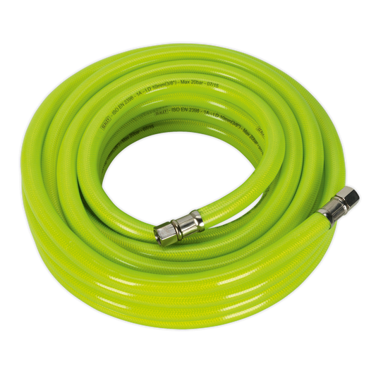 10m x Ø10mm High-Visibility Air Hose with 1/4"BSP Unions