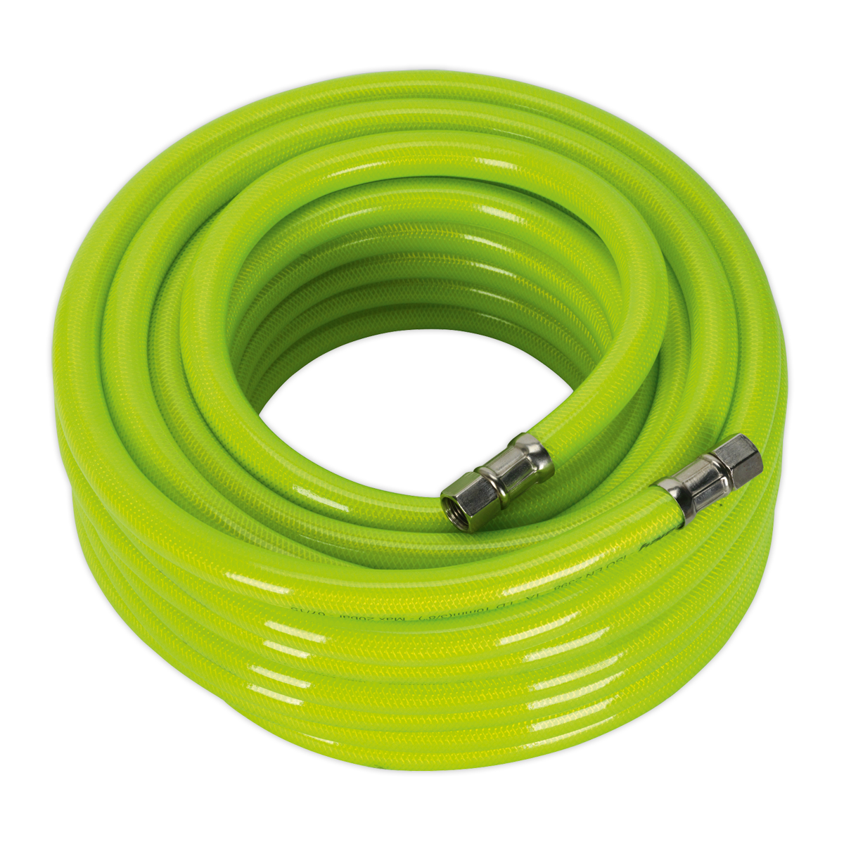 15m x Ø10mm High-Visibility Air Hose with 1/4"BSP Unions