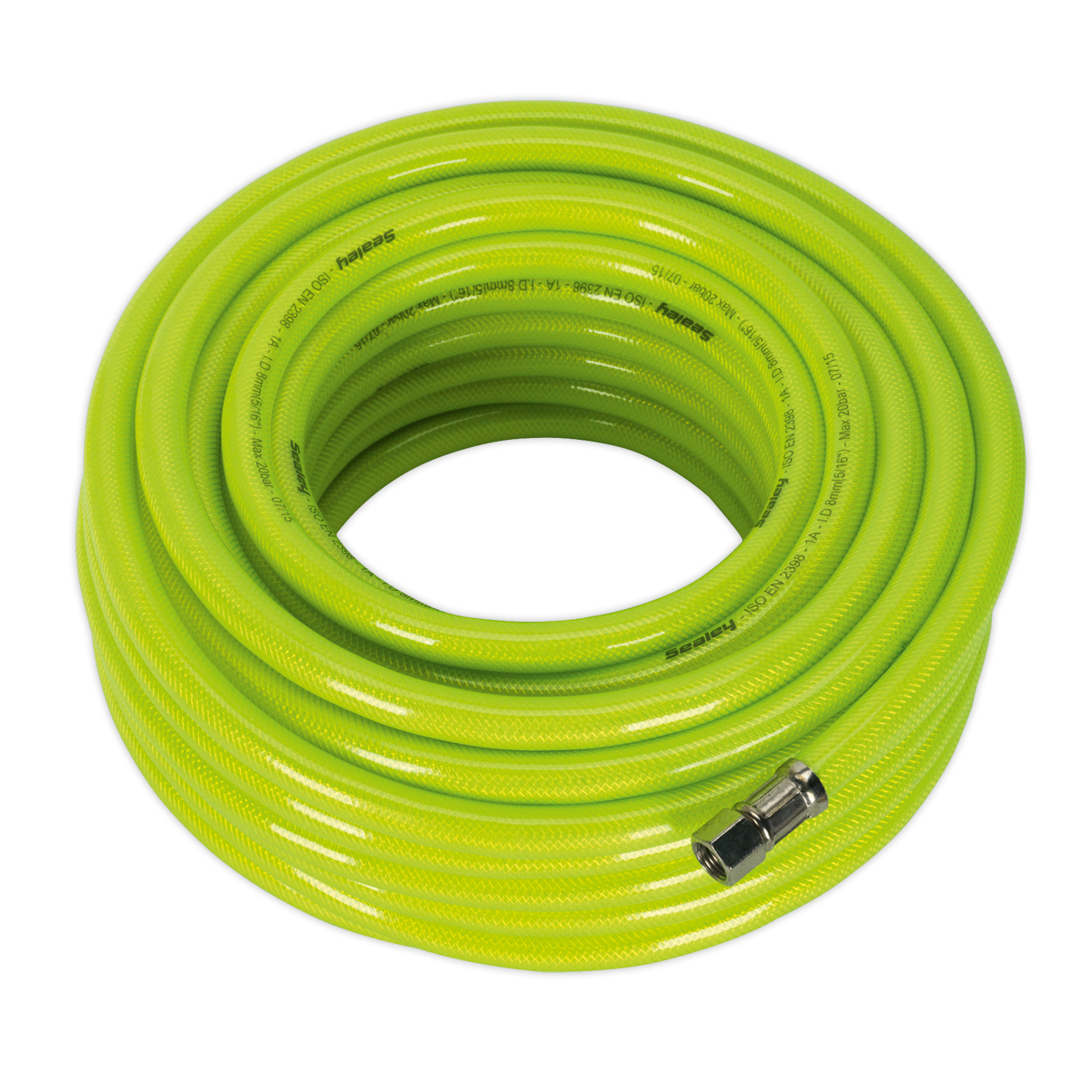 20m x Ø8mm High-Visibility Air Hose with 1/4"BSP Unions