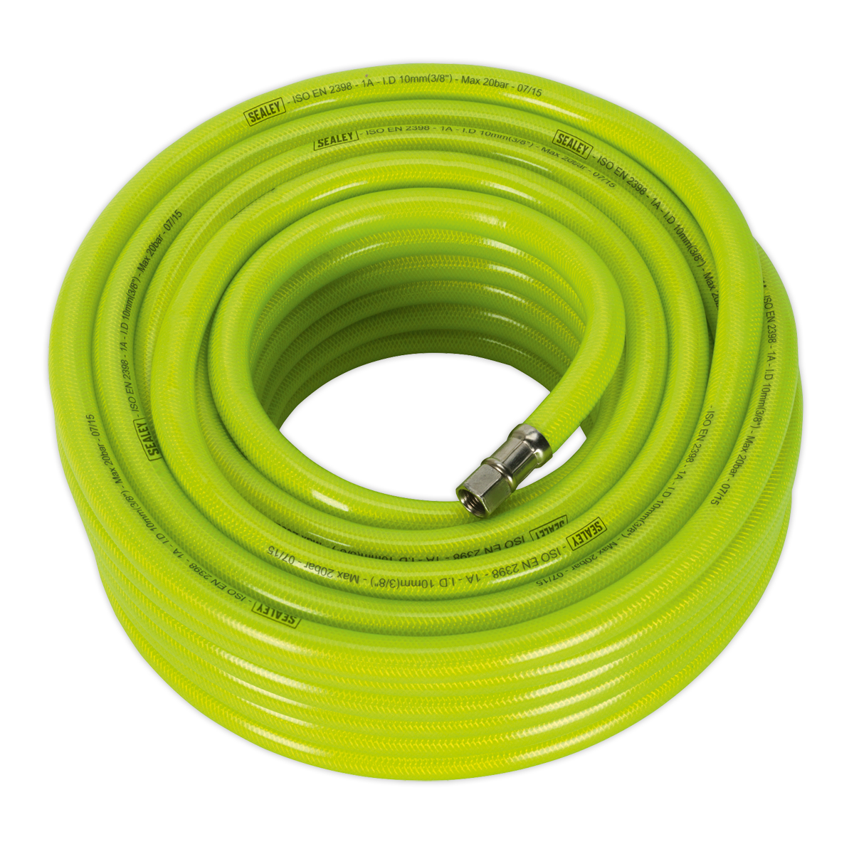 20m x Ø10mm High-Visibility Air Hose with 1/4"BSP Unions