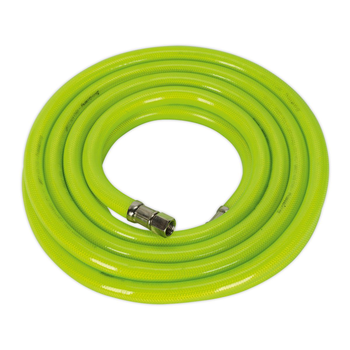 5m x Ø10mm High-Visibility Air Hose with 1/4"BSP Unions