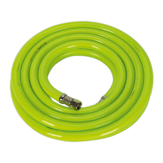 5m x Ø10mm High-Visibility Air Hose with 1/4"BSP Unions