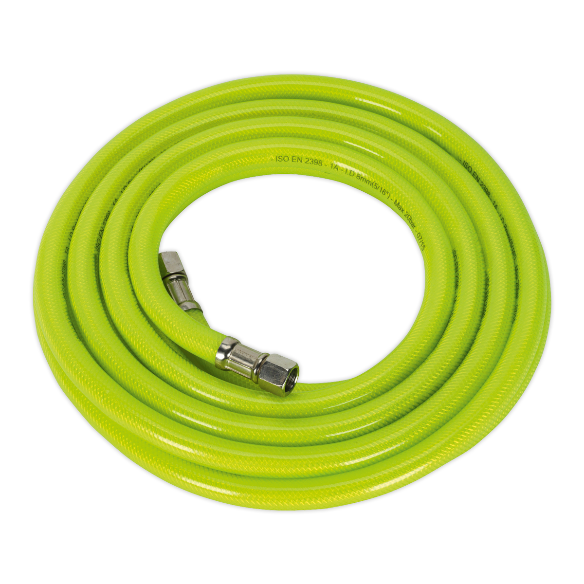 5m x Ø8mm High-Visibility Air Hose with 1/4"BSP Unions