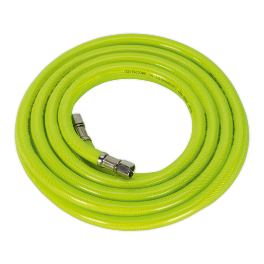 5m x Ø8mm High-Visibility Air Hose with 1/4"BSP Unions