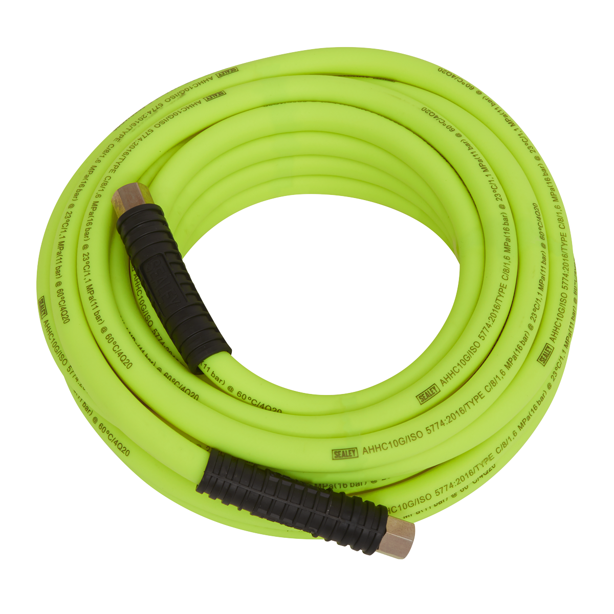 10m x Ø8mm High-Visibility Hybrid Air Hose with 1/4"BSP Unions