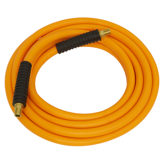 15m x Ø10mm High-Visibility Hybrid Air Hose with 1/4"BSP Unions