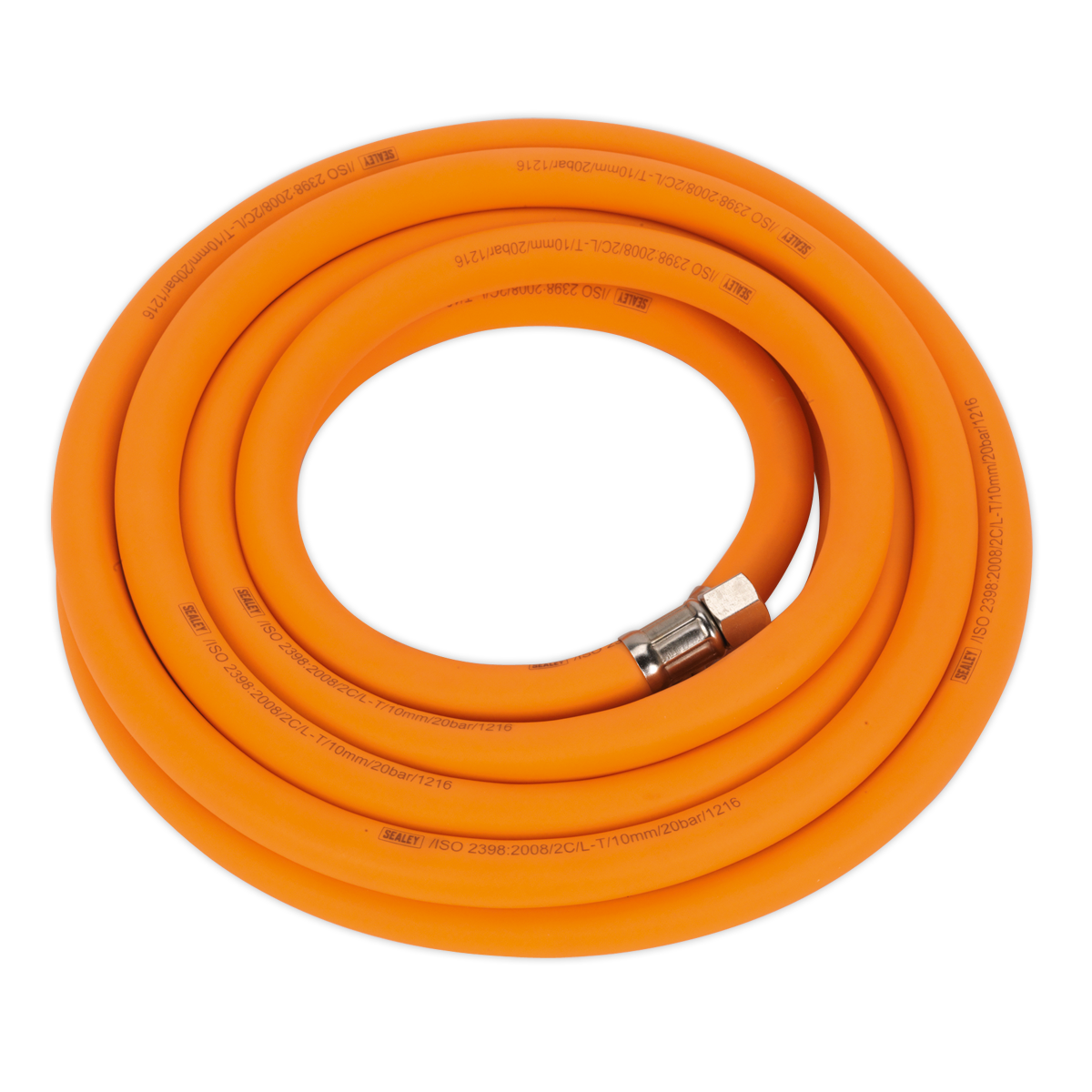 5m x Ø10mm High-Visibility Hybrid Air Hose with 1/4"BSP Unions