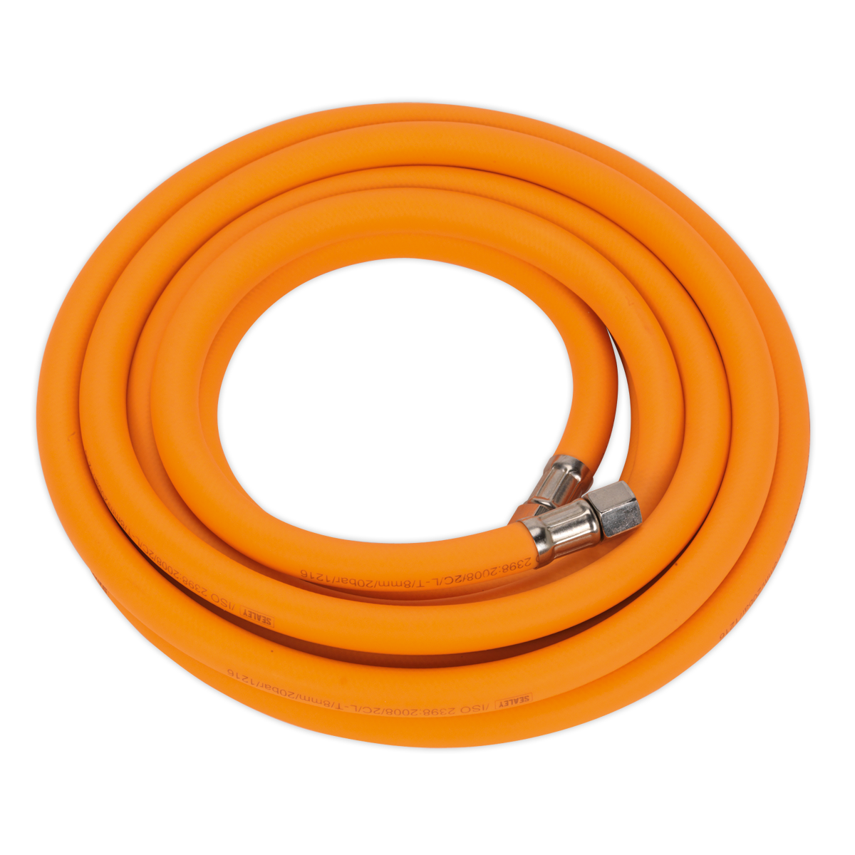 5m x Ø8mm High-Visibility Hybrid Air Hose with 1/4"BSP Unions