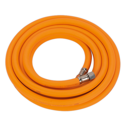 5m x Ø8mm High-Visibility Hybrid Air Hose with 1/4"BSP Unions