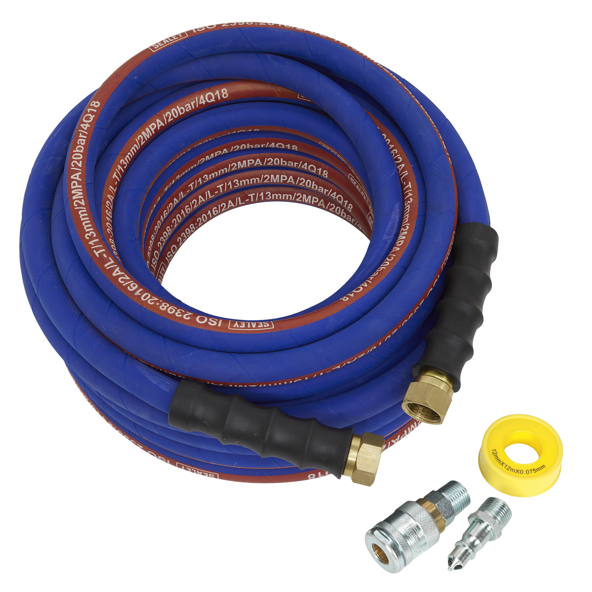 15m x Ø13mm High Flow Air Hose Kit with 100 Series Adaptors