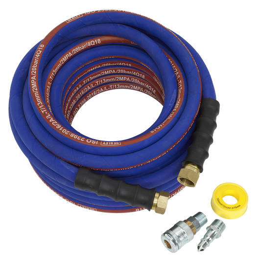 15m x Ø13mm High Flow Air Hose Kit with 100 Series Adaptors