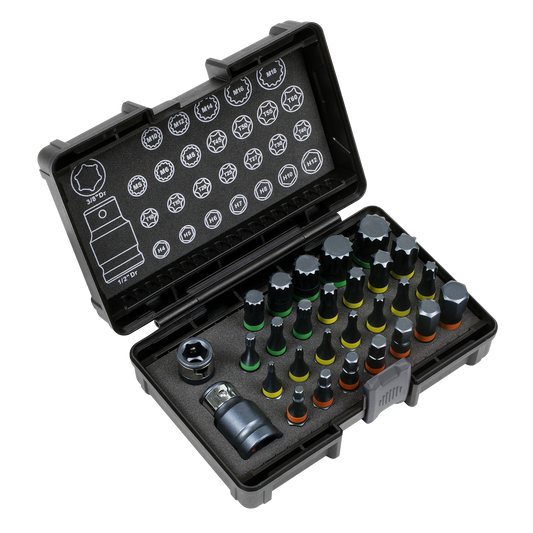 28pc 3/8" & 1/2"Sq Drive Impact TRX-Star*/Hex/Spline Bit Set
