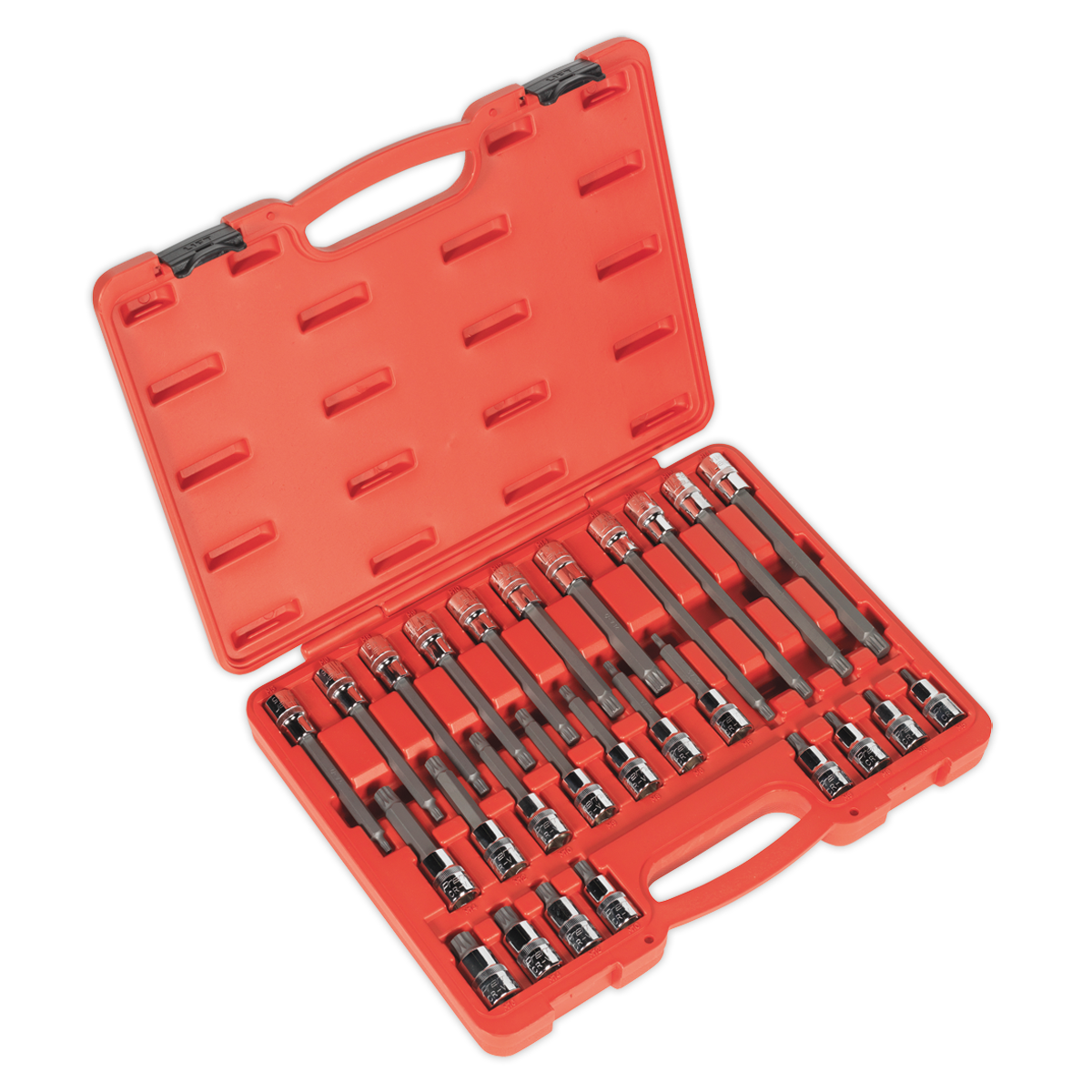 26pc 1/2"Sq Drive Spline Socket Bit Set