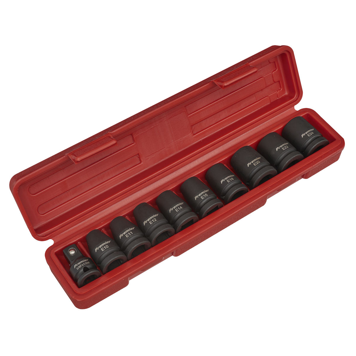 10pc 1/2"Sq Drive Impact TRX-Star* Female Socket Set