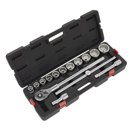 15pc 3/4"Sq Drive 12-point WallDrive® Socket Set - Metric