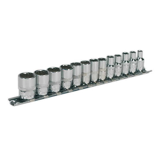 13pc 1/4"Sq Drive 12pt WallDrive® Socket Set