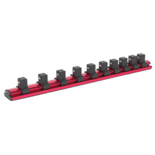 1/2"Sq Drive Magnetic Socket Retaining Rail with 10 Clips