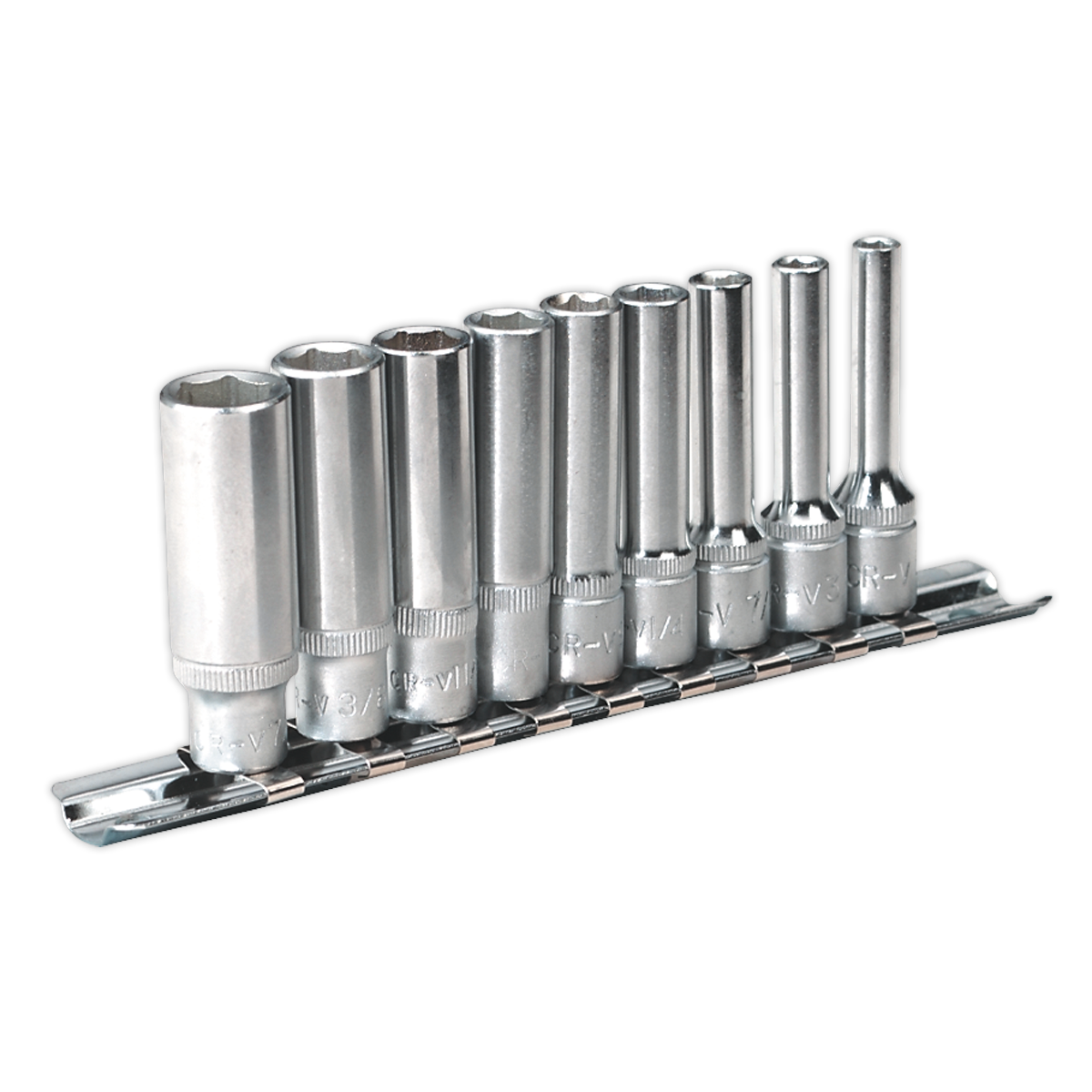 9pc 1/4"Sq Drive Deep WallDrive® Socket Set - Imperial