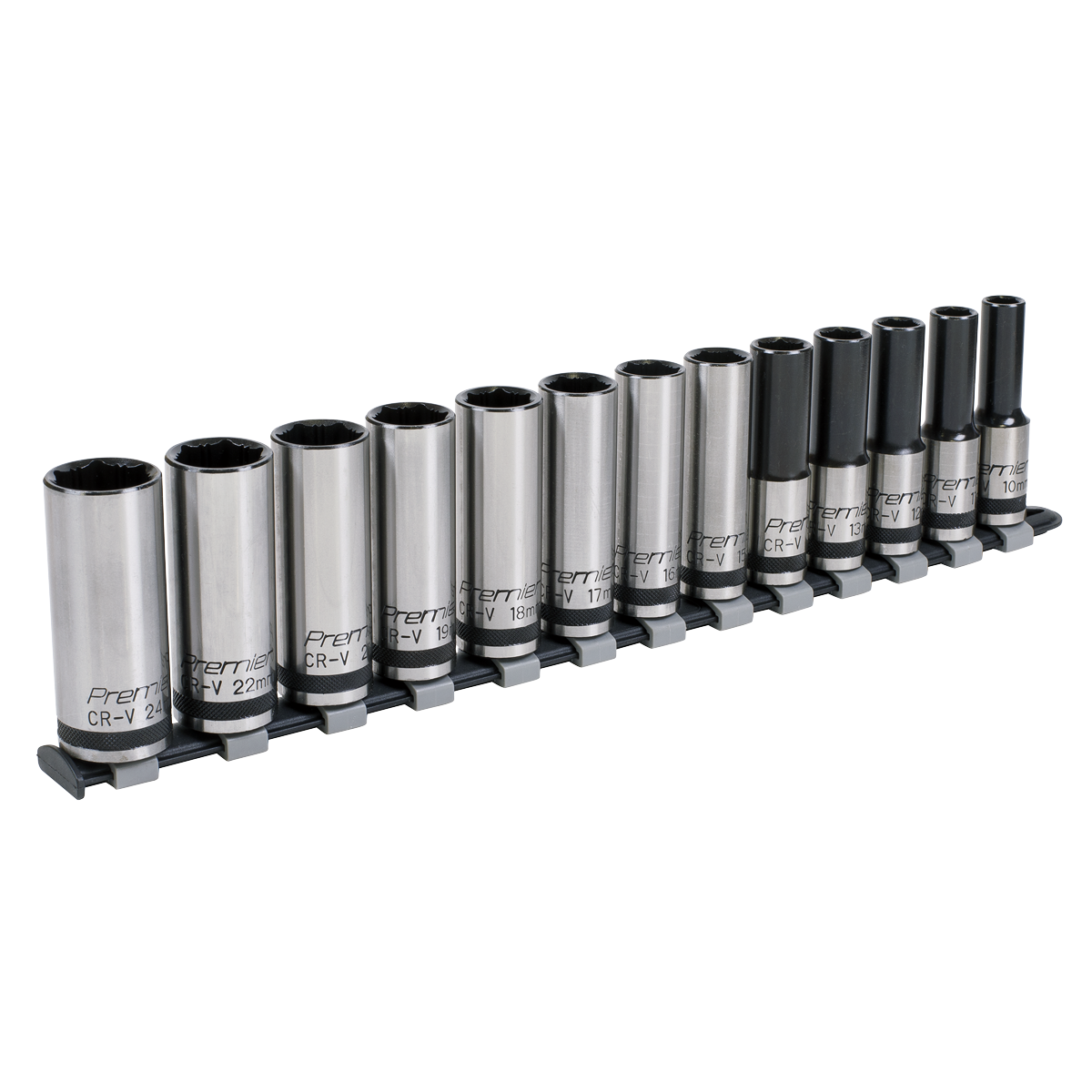 13pc 1/2"Sq Drive Deep Lock-On™ Socket Set - Black Series