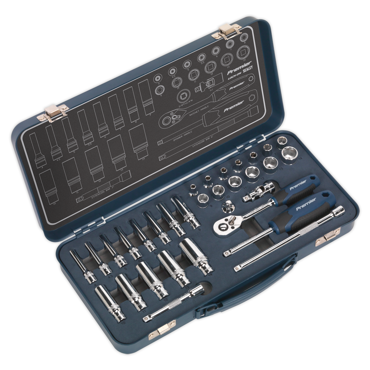 32pc 1/4"Sq Drive Lock-On™ Socket Set