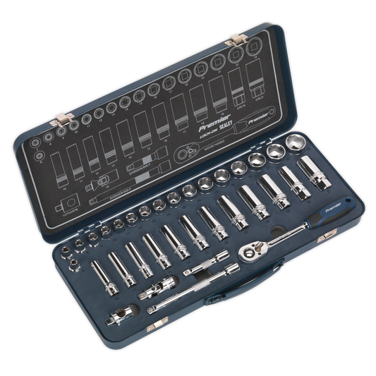 34pc 3/8"Sq Drive Lock-On™ Socket Set