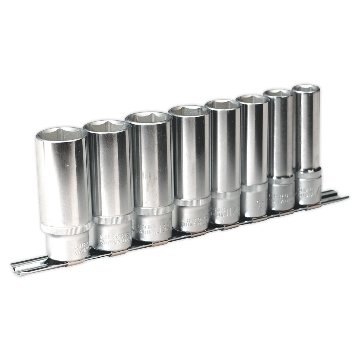 8pc 1/2"Sq Drive Deep WallDrive® Socket Set - Imperial