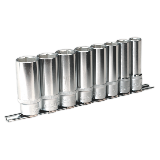 8pc 1/2"Sq Drive Deep WallDrive® Socket Set - Imperial