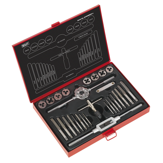 28pc Tap & Die Set Split Dies - Imperial BSW